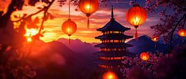Asian evening atmosphere by Poster Art Shop