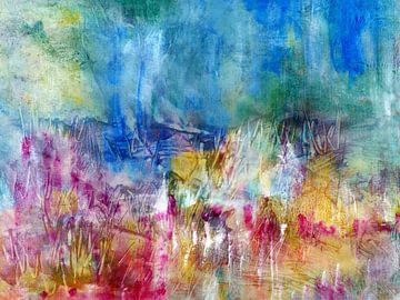 Landschaft - farbig geträumt - Landschap - kleurrijk gedroomd van von Claudia Gründler