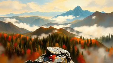 Berge im Nebelmeer – Ein stiller Aussichtspunkt über Wandel, Dauer und die atmende Ordnung der Natur von AidasignArt