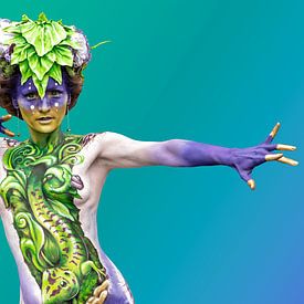 Peinture corporelle sur Frank Lavooij