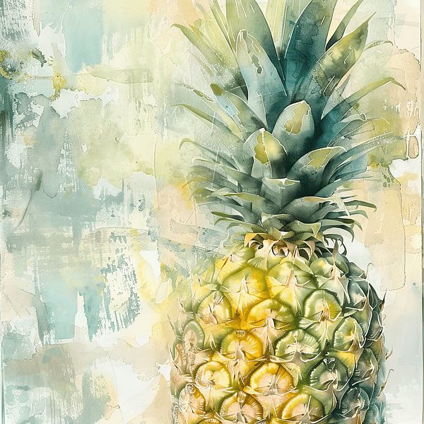 Watercolour pineapple by Poster Art Shop