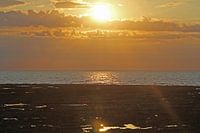Zonsondergang in Normandië