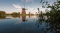 Kinderdijk bij zonsondergang van Rob van der Teen thumbnail