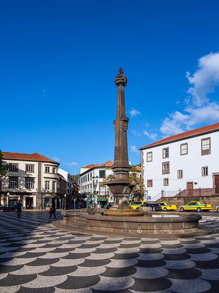 Blick auf einen Platz in Funchal auf der Insel Madeira von Rico Ködder