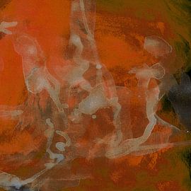 Levendig oranje abstracte stroming van Lori Ann Folz
