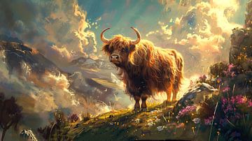 Scottish Highlanders: Sunny Greetings by ByNoukk