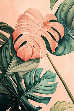 Monstera in Pastel iv van Studio BB