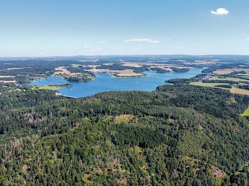 Uitzicht over het Vogtland in Saksen