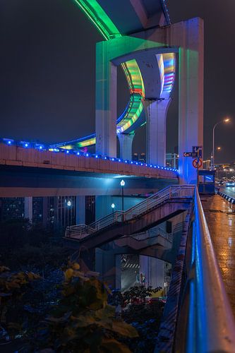 Chongqing traffic junction at night