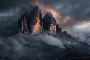 Dramatischer Himmel in den Dolomiten