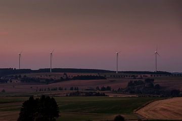 Avond uitzicht windmolens van Ingrid Kerkhoven Fotografie