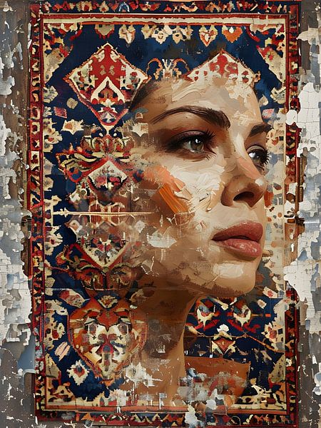 Surrealistisches Frauenporträt gemischt von Ljupka Kareska