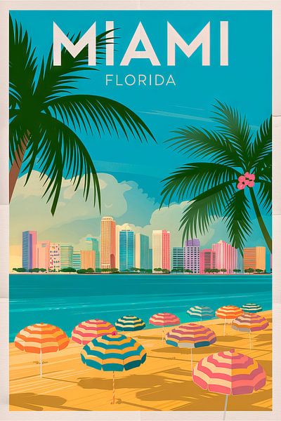 Miami, Florida by Poster Art Shop