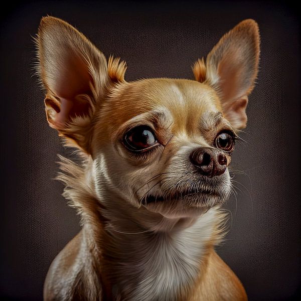 Portrait d'une illustration de chien Chihuahu par Animaflora PicsStock
