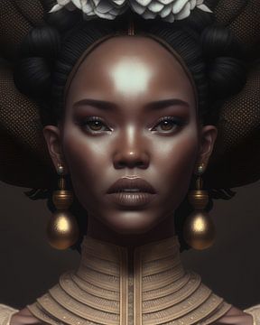 Porträt "Königin der Erde" von Carla Van Iersel