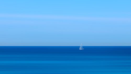 Sailing boat in the blue Mediterranean
