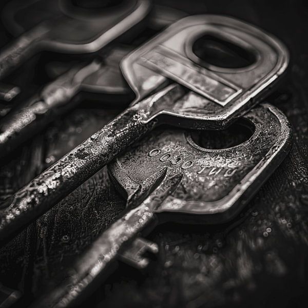 Des clés anciennes comme œuvres d'art par Vlindertuin-Art