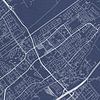 Carte de Leidschendam en bleu royal sur De Kaartenwinkel