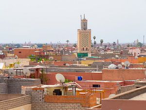 Dächer von Marrakesch, Marokko | Reisefotografie Naher Osten von Teun Janssen