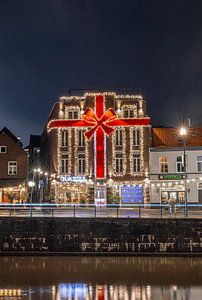 Festliche Weihnachtsstimmung an der Roerkade in Roermond