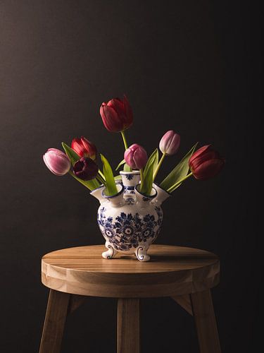 Still life: tulips in vase