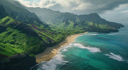 Summer hike along the coast