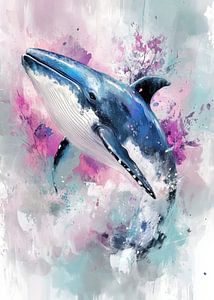 Watercolor whale #whale