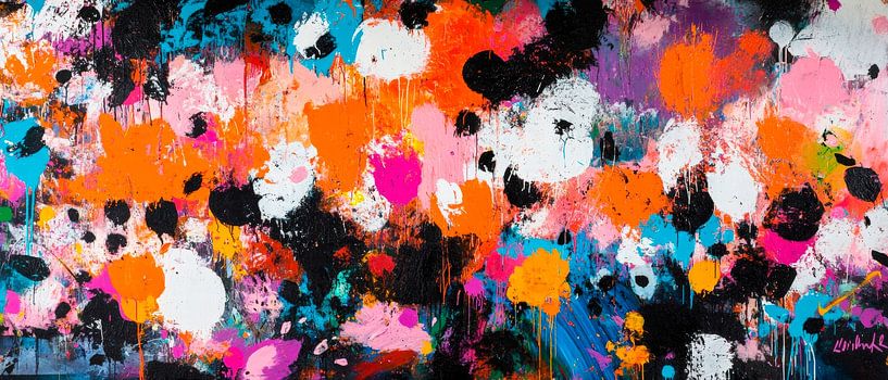 Explosion de couleurs sur toile par Poster Art Shop
