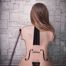 De viool van... (Man Ray inspiratie) van Elianne van Turennout