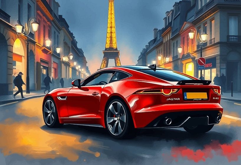 Jaguar F-Type - Geschwindigkeitsübertretung in einer europäischen Stadt von MIROKKU
