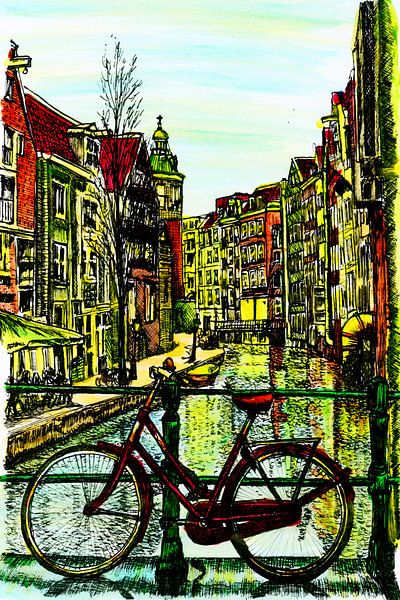 Oudezijds Achterburgwal Spooksteeg Amsterdam van Hendrik-Jan Kornelis
