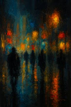 Une nuit pluvieuse en ville sur Geert Van Baelen