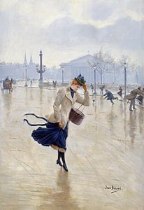 Winderige dag, Place De La Concorde, Jean Béraud