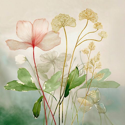 Illustration botanique : Fragile et rêveur sur Studio Pieternel