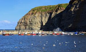 Der kleine Hafen von Staithes