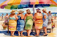 Cosy ladies around an ice cream stand on the beach by De gezellige Dames thumbnail