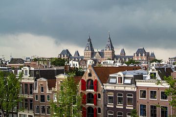 Luchtfoto van het Rijksmuseum in Amsterdam van Pixable