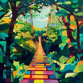 Jungle suspension bridge by Poster Art Shop