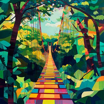 Hängebrücke Dschungel von Poster Art Shop