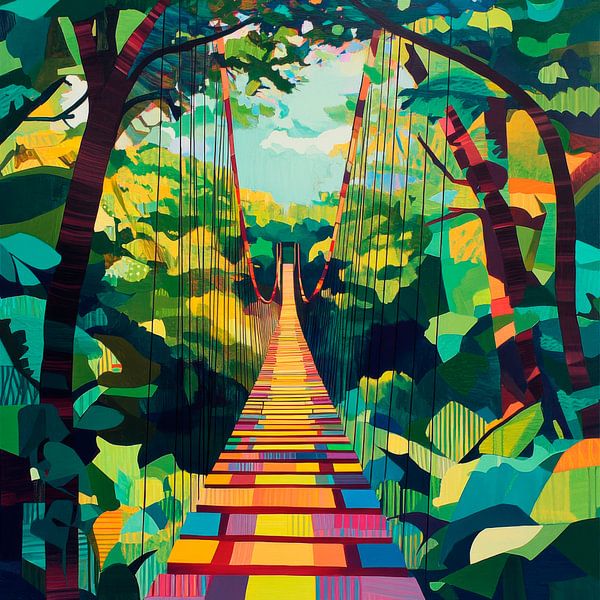 Jungle suspension bridge by Poster Art Shop