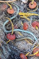 Fishing net with red floats
