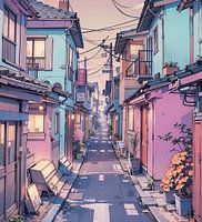 Japan Street Dream pastel aesthetic