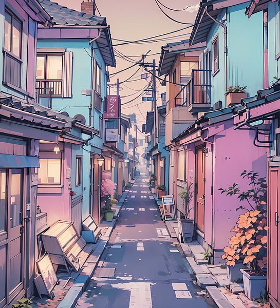 Japan Street Dream pastel aesthetic by AIS URIEF MAULANA