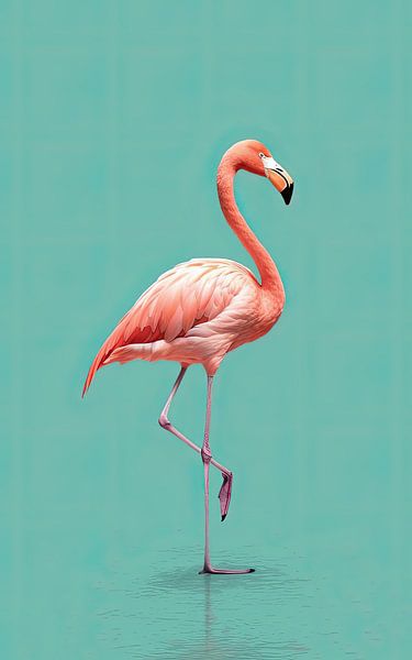 Pink Flamingo by Color Square