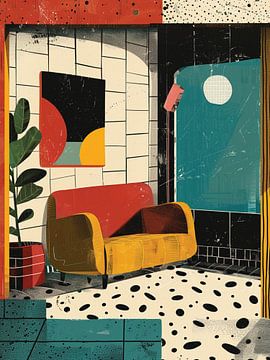 Retro Lounge in Geometric Harmony by Abdul Muiz Wahyu