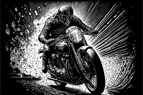 Oldtimer-Motorradfahrer