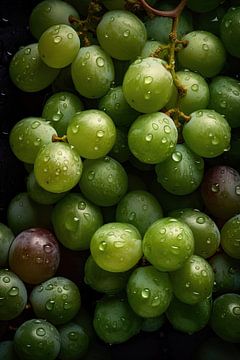 Fresh bunch of green grapes by Studio XII