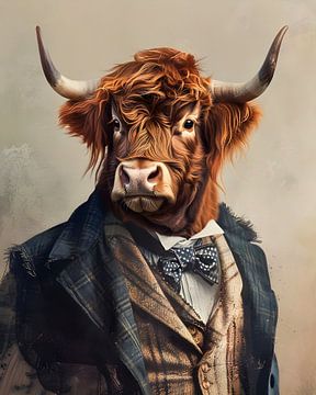 Neat Scottish Highlander Portrait by But First Framing