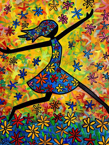Malerei Bunter Tanz | Fröhlichkeit in jedem Schritt