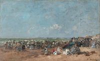 Beach Scene in Trouville, Eugène Louis Boudin by All the Masters thumbnail